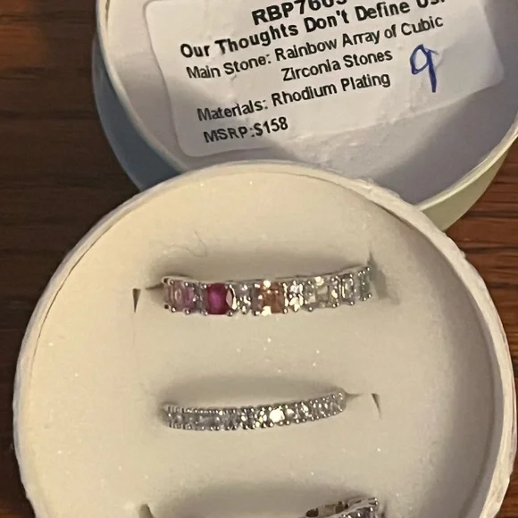 Size 9 Bomb Party MHA Ring Rhodium - Picture 2 of 2